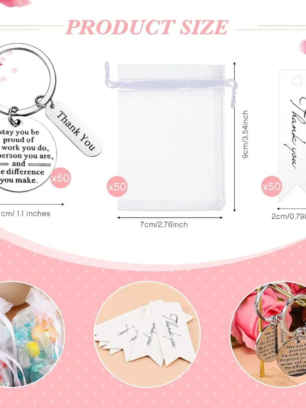 Other | 15 Pcs Employee Appreciation Gifts Bulk Thank You Keychains For ...